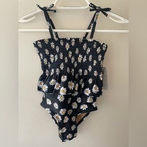 Old Navy, Smocked Peplum Daisy one piece swimsuit